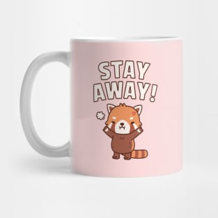 Cute Angry Red Panda Stay Away Funny Mug